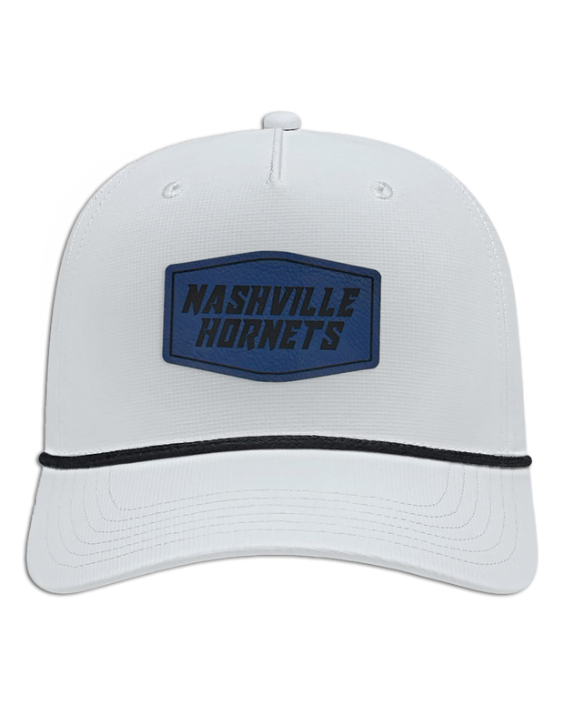 Nashville Hornets Leather Patch Badge Hat - Athletic Rope Cap