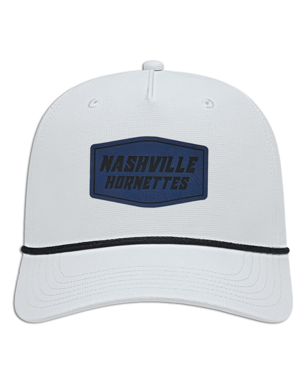 Nashville Hornets Leather Patch Badge Hat - Athletic Rope Cap