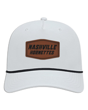Nashville Hornets Leather Patch Badge Hat - Athletic Rope Cap