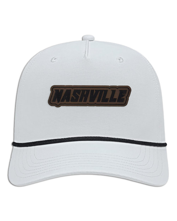 Nashville Name Leather Patch Hat - Athletic Rope Cap