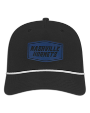 Nashville Hornets Leather Patch Badge Hat - Athletic Rope Cap