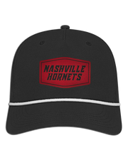 Nashville Hornets Leather Patch Badge Hat - Athletic Rope Cap