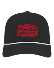Nashville Hornets Leather Patch Badge Hat - Athletic Rope Cap