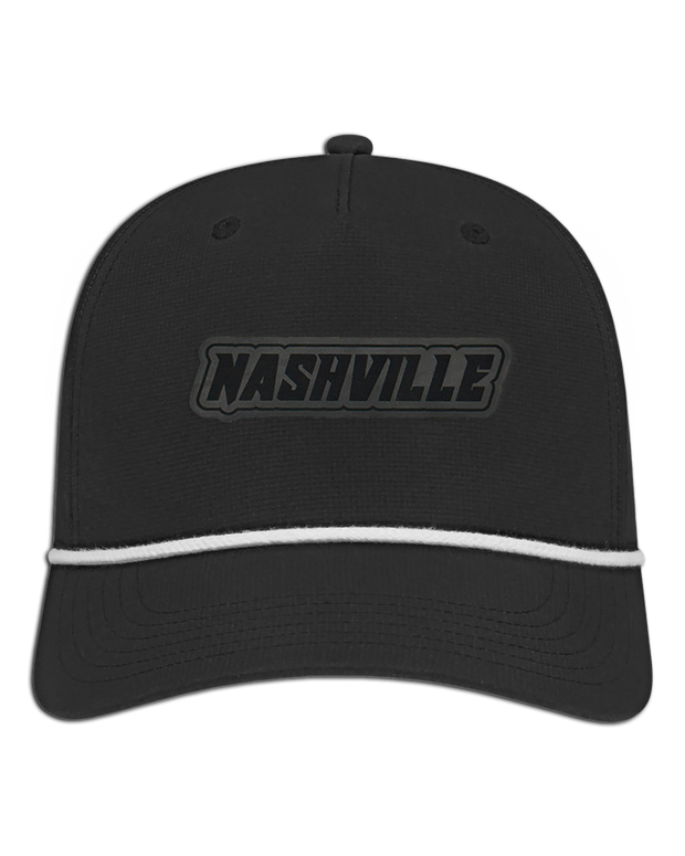 Nashville Name Leather Patch Hat - Athletic Rope Cap