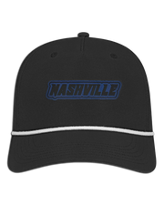 Nashville Name Leather Patch Hat - Athletic Rope Cap