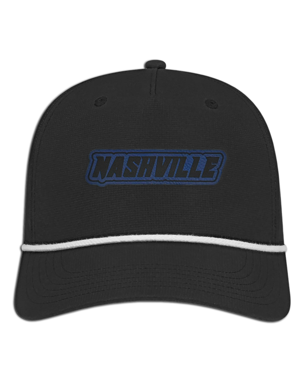 Nashville Name Leather Patch Hat - Athletic Rope Cap