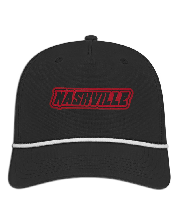 Nashville Name Leather Patch Hat - Athletic Rope Cap