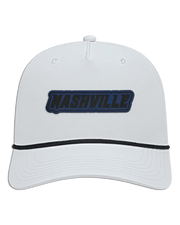 Nashville Name Leather Patch Hat - Athletic Rope Cap