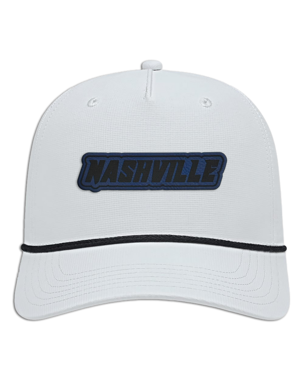 Nashville Name Leather Patch Hat - Athletic Rope Cap