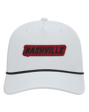 Nashville Name Leather Patch Hat - Athletic Rope Cap