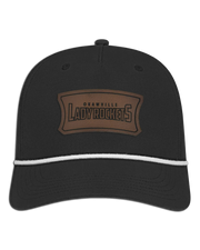 Okawville Rockets Leather Patch Badge Hat - Athletic Rope Cap