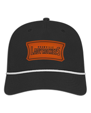 Okawville Rockets Leather Patch Badge Hat - Athletic Rope Cap