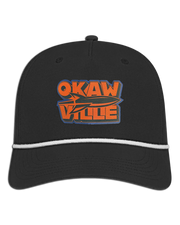 Okawville Rocket Multi Color Leather Patch Hat - Athletic Rope Cap