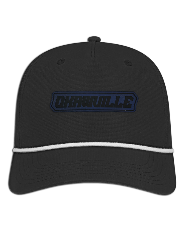 Okawville Name Leather Patch Hat - Athletic Rope Cap