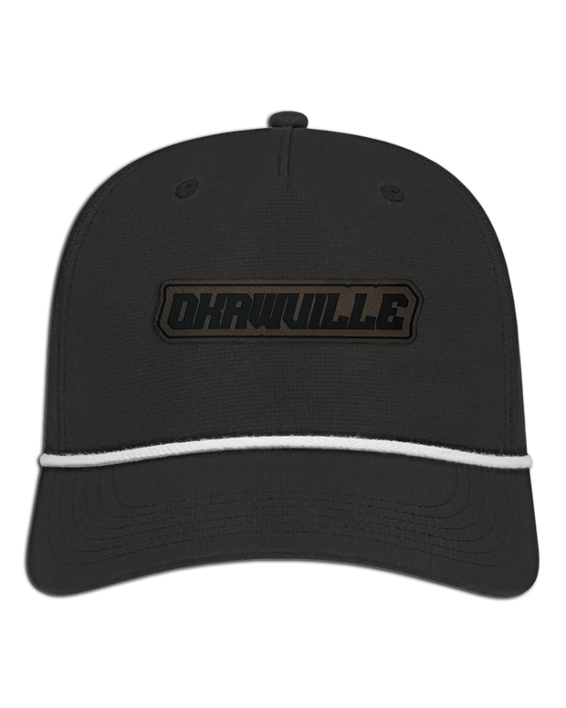 Okawville Name Leather Patch Hat - Athletic Rope Cap