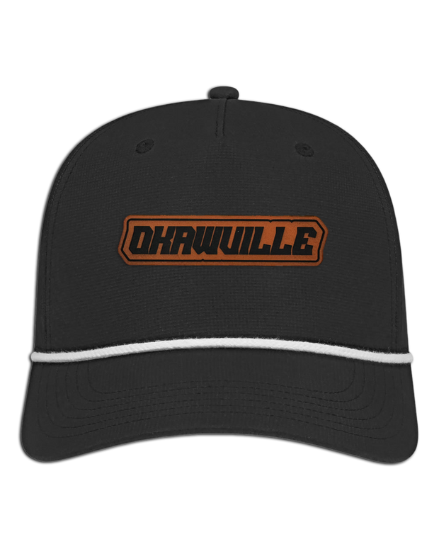 Okawville Name Leather Patch Hat - Athletic Rope Cap