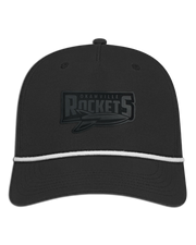 Rockets Leather Patch Hat - Athletic Rope Cap