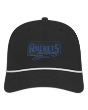 Rockets Leather Patch Hat - Athletic Rope Cap