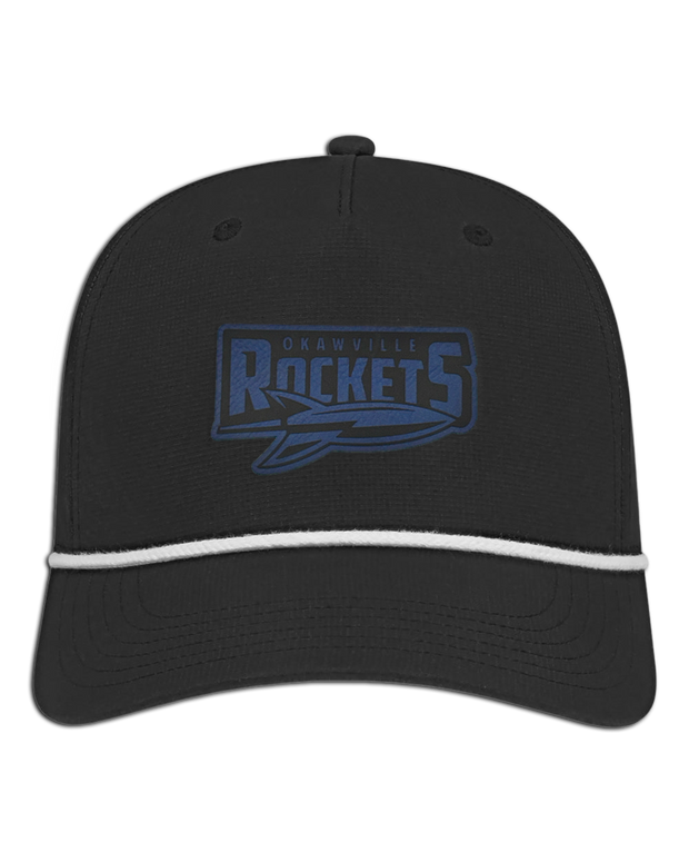 Rockets Leather Patch Hat - Athletic Rope Cap