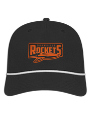 Rockets Leather Patch Hat - Athletic Rope Cap