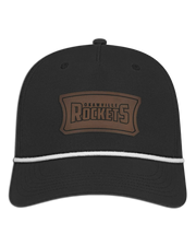 Okawville Rockets Leather Patch Badge Hat - Athletic Rope Cap