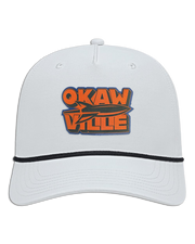 Okawville Rocket Multi Color Leather Patch Hat - Athletic Rope Cap