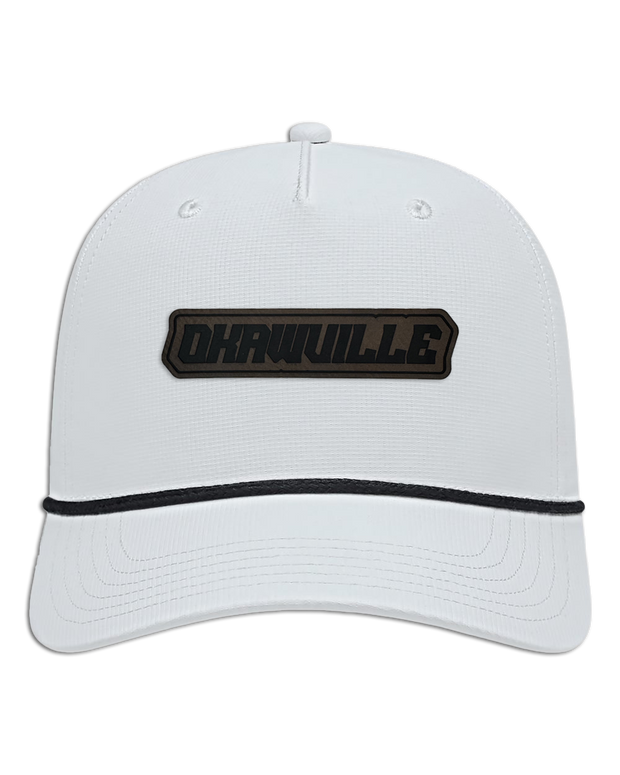 Okawville Name Leather Patch Hat - Athletic Rope Cap