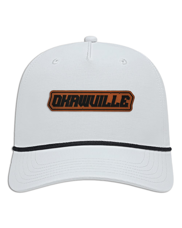 Okawville Name Leather Patch Hat - Athletic Rope Cap