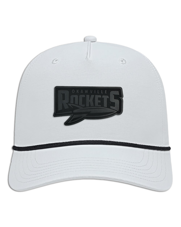 Rockets Leather Patch Hat - Athletic Rope Cap