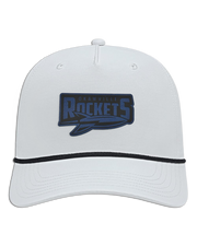 Rockets Leather Patch Hat - Athletic Rope Cap