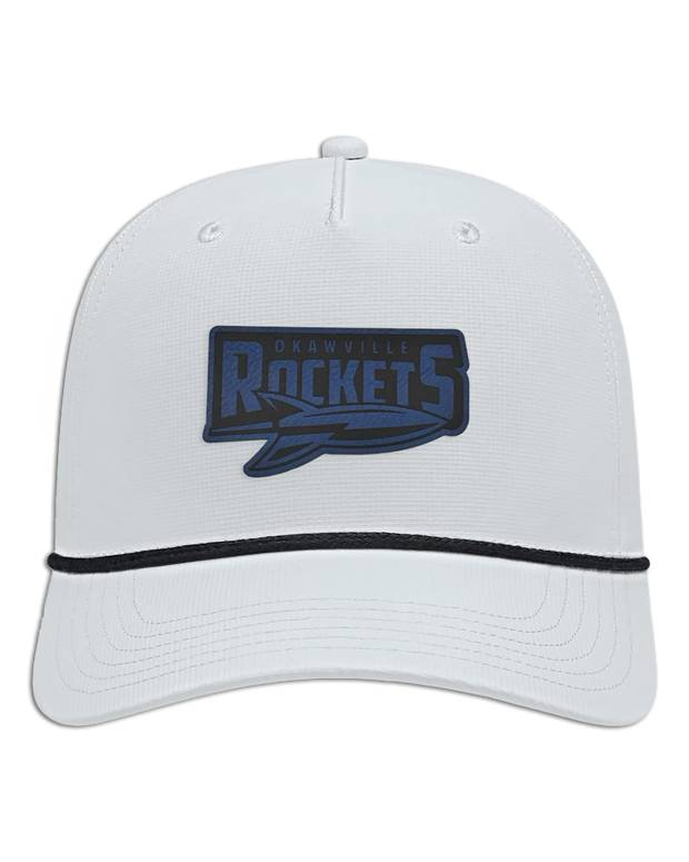 Rockets Leather Patch Hat - Athletic Rope Cap
