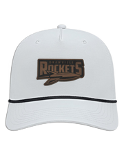 Rockets Leather Patch Hat - Athletic Rope Cap