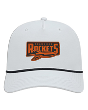 Rockets Leather Patch Hat - Athletic Rope Cap