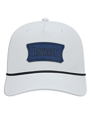 Okawville Rockets Leather Patch Badge Hat - Athletic Rope Cap