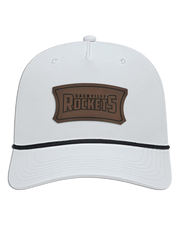 Okawville Rockets Leather Patch Badge Hat - Athletic Rope Cap