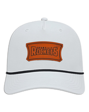 Okawville Rockets Leather Patch Badge Hat - Athletic Rope Cap