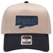 Rockets Leather Patch Hat - Cavas 5 Panel Trucker