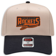 Rockets Leather Patch Hat - Cavas 5 Panel Trucker