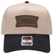 Okawville Rockets Leather Patch Badge Hat - Cavas 5 Panel Trucker