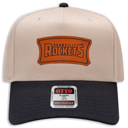 Okawville Rockets Leather Patch Badge Hat - Cavas 5 Panel Trucker