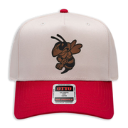 Hornet Leather Patch Hat - Canvas 5 Panel Trucker