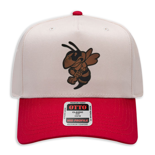 Hornet Leather Patch Hat - Canvas 5 Panel Trucker