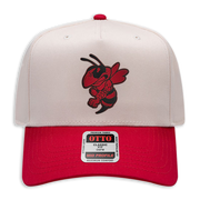 Hornet Leather Patch Hat - Canvas 5 Panel Trucker