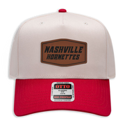 Nashville Hornets Leather Patch Badge Hat - Canvas 5 Panel Trucker