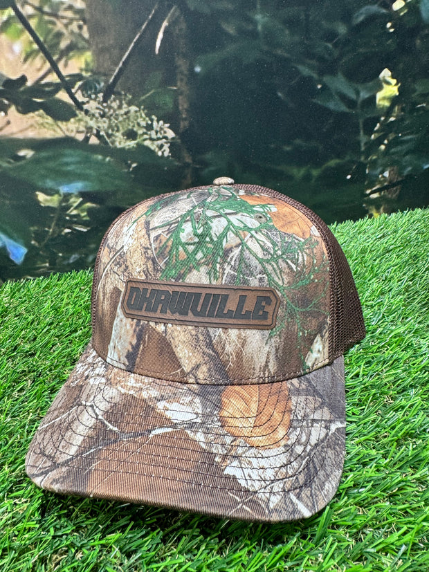 Okawville "O" Leather Patch Hat - Richardson Camo