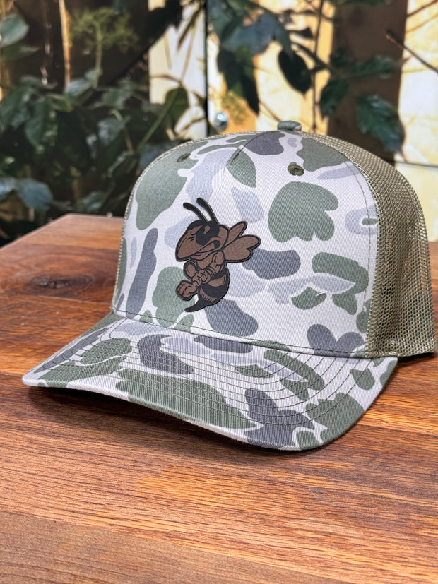 Hornet Leather Patch Hat - Richardson Camo