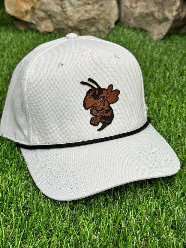 Hornet Leather Patch Hat - Athletic Rope Cap