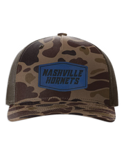 Nashville Hornets Leather Patch Badge Hat - Richardson Camo