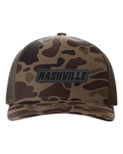 Nashville Name Leather Patch Hat - Richardson Camo