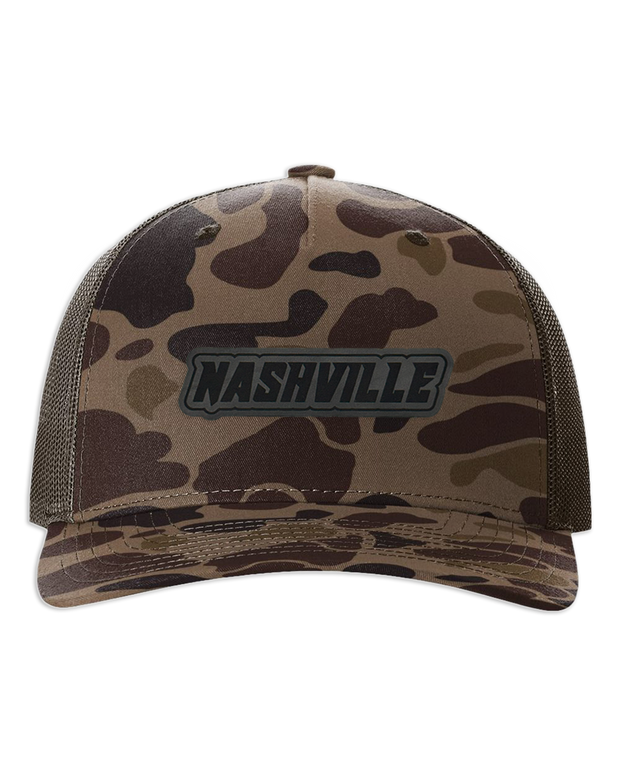 Nashville Name Leather Patch Hat - Richardson Camo